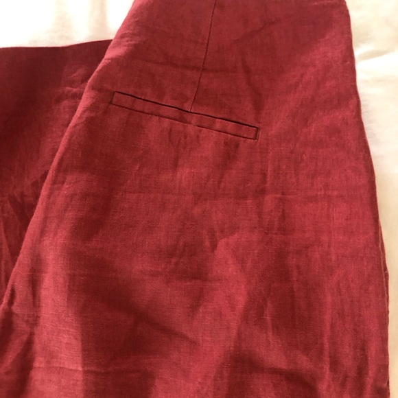 Boden linen Elegant Red Wide-Leg Pants Long EUC 2009 - Picture 3 of 10